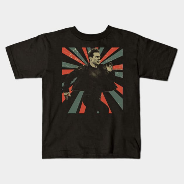 Run || Mission: Impossible || Vintage Art Design Kids T-Shirt by Setipixel